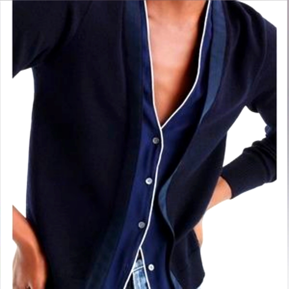 J Crew Double Layer Cardigan Sweater M